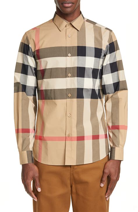 burberry button up shirt cheap|burberry button up shirt men.